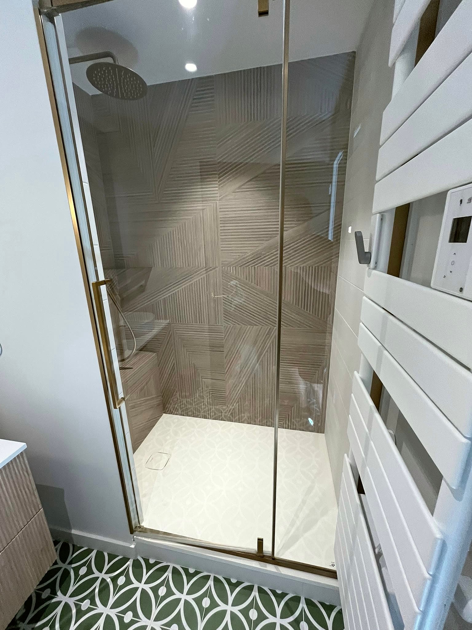 Douche contemporaine remise en état
